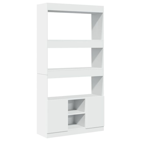 vidaXL augstais skapītis, balts, 92x33x180 cm, inženierijas koks