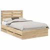 vidaXL Gultas rāmis Sonoma ozols 120 x 200 cm Inženieru koks