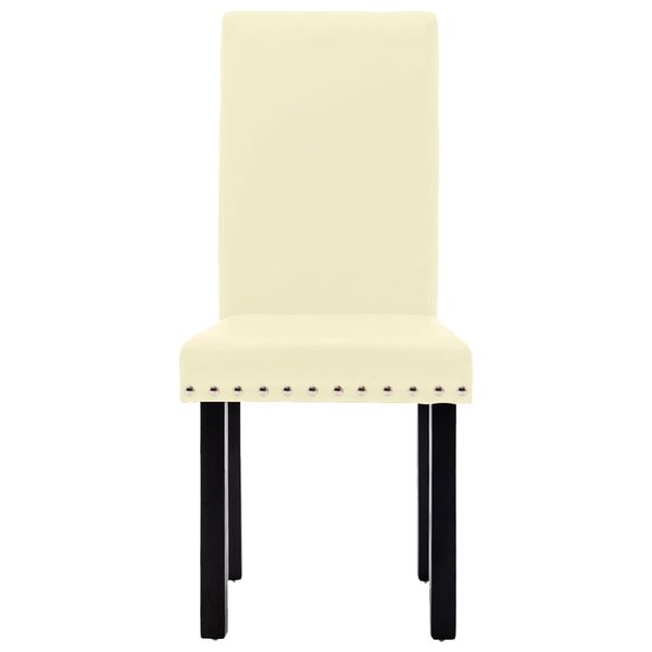 vidaXL virtuves krēsli, 4 gab., krēmkrāsas, PVC