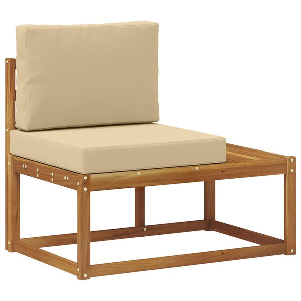 vidaXL Āra galējais dīvāns Dabiska 91 x 63 x 73 cm Cietā akācijas koks