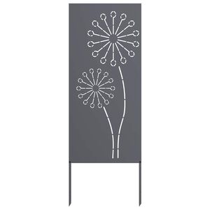 vidaXL Dārza privātuma ekrāns Izriezts raksts Antracīts 50 x 140 cm