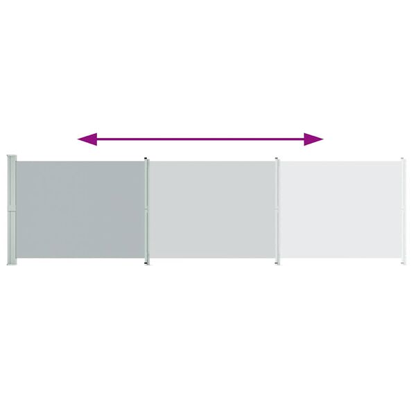 vidaXL izvelkama sānu markīze, pelēka, 600x160 cm