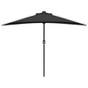 vidaXL Dārza parasols Melna 294 x 150 x 224 cm Poliesters un tērauds