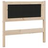 vidaXL Mīkstināts gultas galvgalis Brūna 120 cm Ciets priedes koks
