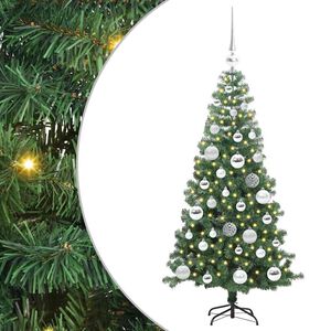 vidaXL Ziemassvētku eglīte su 150 LED ar statīvu Zaļa 120 cm PVC