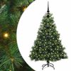 vidaXL Mākslīgā Ziemassvētku eglīte su 150 LED Zaļa 120 cm PE un PVC