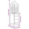 vidaXL Spēļu tornis Brūna 52.5 x 85 x 239 cm Cieta Douglas koksne