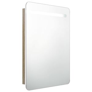 vidaXL vannasistabas skapītis ar spoguli un LED, 60x11x80 cm