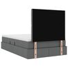 vidaXL Gulta ar uzglabā&scaron;anas vietu un LED Tum&scaron;i pelēks 120 x 190 cm