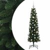 vidaXL Mākslīgā slaida Ziemassvētku egle ar bumbiņām 120 cm 150 LED