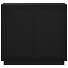 vidaXL skapītis, 80x34x75 cm, inženierijas koks, melns