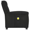 vidaXL masāžas krēsls, melns mikro&scaron;ķiedras audums
