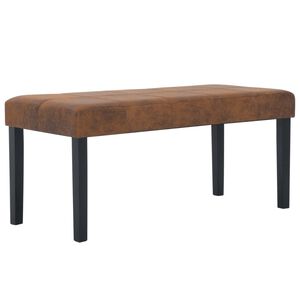 vidaXL sols, 106 cm, brūna mākslīgā zam&scaron;āda