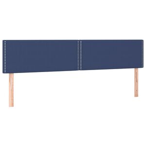 vidaXL gultas galvgaļi, zils, 200x5x78/88 cm, audums