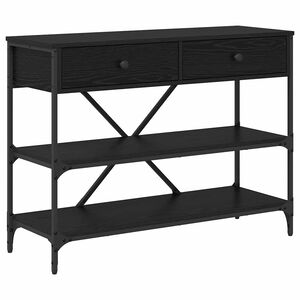 vidaXL Konsoles galds Melns ozolkoks 100 x 34,5 x 75 cm koka