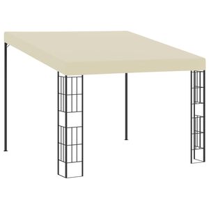 vidaXL dārza nojume, stiprināma pie sienas, 3x3 m, krēmkrāsas audums
