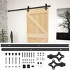 vidaXL Slīdo&scaron;ās durvis 100 x 210 cm Priedes masīvkoks Dabiska un melna
