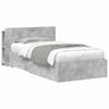 vidaXL Gultas rāmis ar uzglabā&scaron;anu Betona pelēks 75 x 190 cm