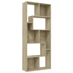 vidaXL grāmatu plaukts, ozolkoka krāsa, 67x24x161cm, inženierijas koks