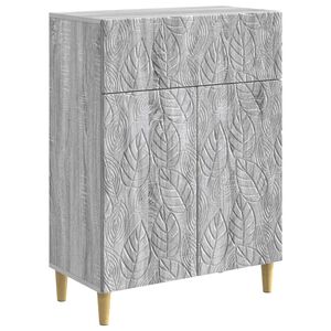 vidaXL Puse Pelēks Sonoma 66 x 34,5 x 90 cm Inženierijas koks