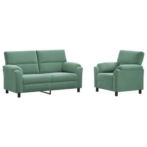 vidaXL Dīvānu komplekts 2 pcs Jūras zaļa Samts