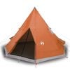 vidaXL kempinga telts, tipi, 4 personām, oranža, ūdensnecaurlaidīga