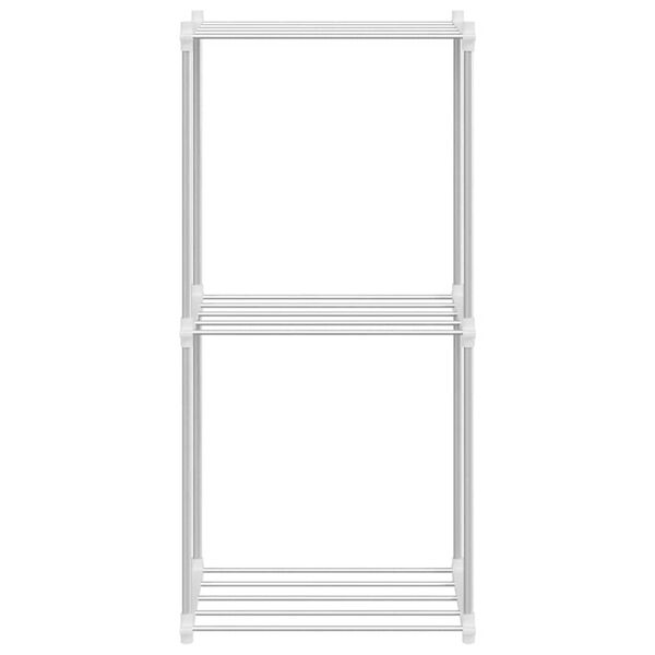 vidaXL Uzglabāšanas plaukts ar plauktu balts 43 x 27 x 90 cm Alumīnijs