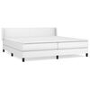 vidaXL atsperu gulta ar matraci, balta, 200x200 cm, mākslīgā āda