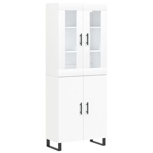 vidaXL augstais skapis, balts, 69,5x34x180 cm, inženierijas koks