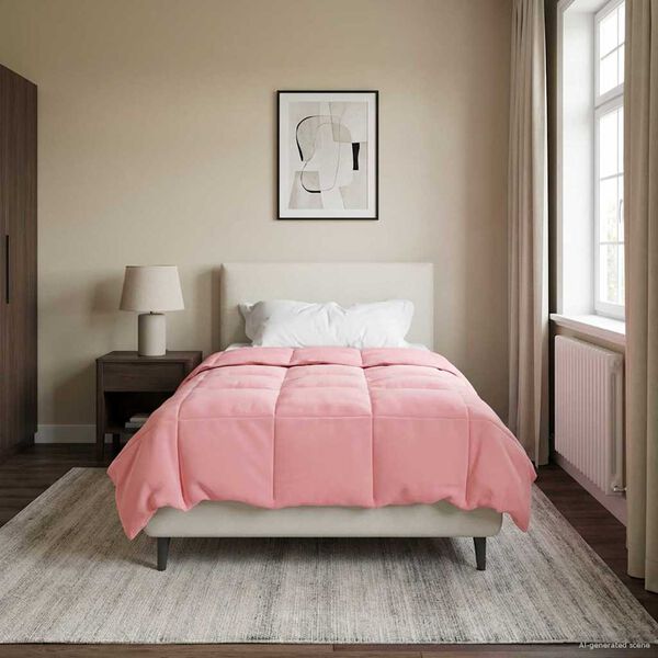 vidaXL Pilnas gada sega Tiltiņ&scaron; Rozā 155 x 200 cm Mikro&scaron;ķiedra