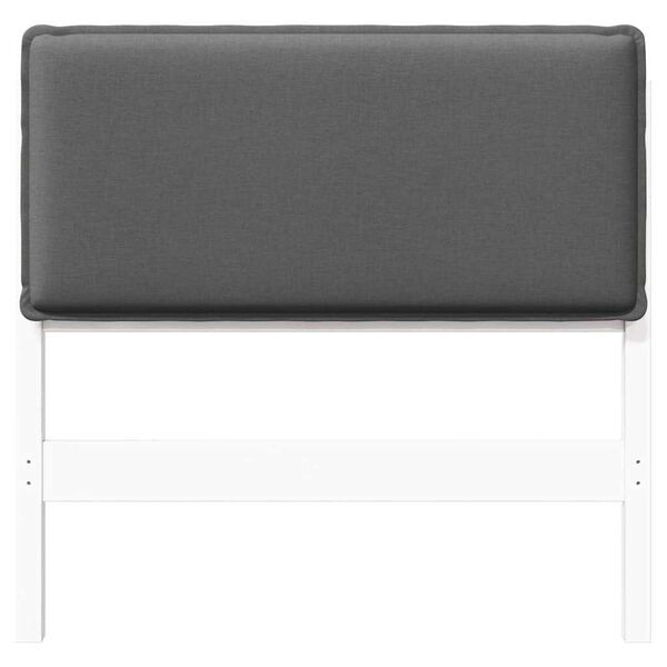 vidaXL Mīkstināts gultas galvgalis Balts un gai&scaron;i pelēks 100 cm