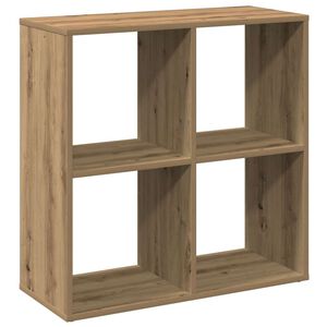 vidaXL telpas sadalītājs, grāmatu plaukts, koka krāsa, 69,5x29x69,5 cm
