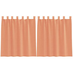 vidaXL Voile aizkari ar cilpām 2 gab Terakota 140x140 cm