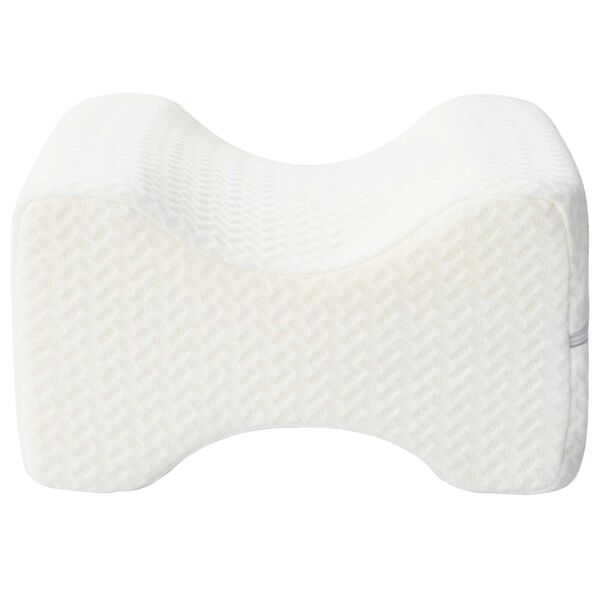 vidaXL Knee Pillow Balts Atmiņas putas un poliesters 26 x 21,5 x 15 cm