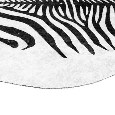 vidaXL paklājs, melnbalts, 120x170 cm, Zebras raksts, neslīdošs
