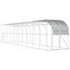 vidaXL Vistu būris pie sienas Sudraba 1000 x 200 x 215 cm