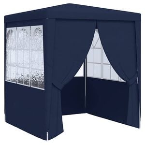 vidaXL dārza nojume ar sānu sienām, profesionāla, 2,5x2,5 m, zila