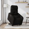 vidaXL atpūtas krēsls, paceļams, atgāžams, melns audums