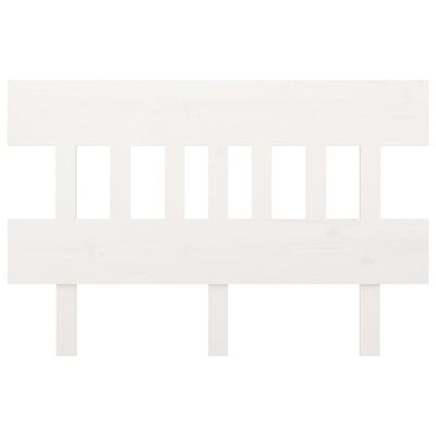 vidaXL gultas galvgalis, balts, 203,5x3x81 cm, priedes masīvkoks