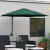 vidaXL Dārza parasols Zaļš un melns 248 x 248 x 148 cm
