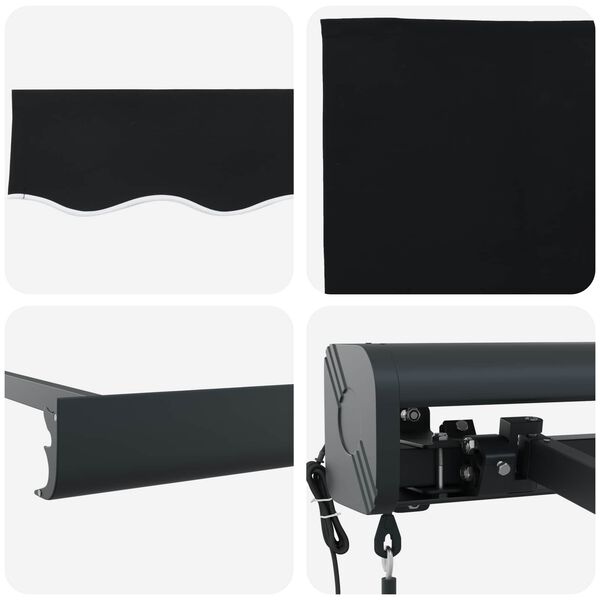 vidaXL Markīze Melna 300 x 250 x 165 cm Poliesters un alumīnijs