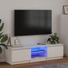 vidaXL TV plaukts ar LED lampiņām, 140x40x36 cm, balts