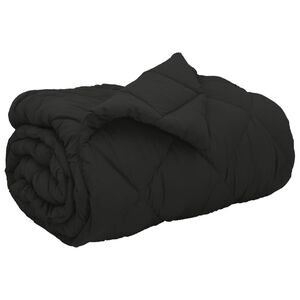 vidaXL Ziemas gultas sega 135 x 200 cm 450 gsm Melns