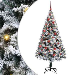 vidaXL Mākslīgā Ziemassvētku eglīte su 150 LED ar statīvu Balts 150 cm