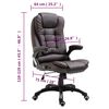 vidaXL biroja krēsls, brūna mākslīgā āda