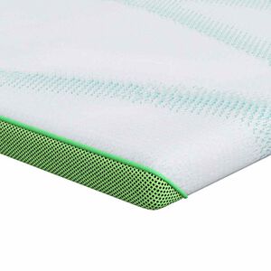 vidaXL Matracis Balts un zaļ&scaron; 80 x 200 cm Žakarda audums