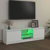 vidaXL TV skapītis ar LED lampiņām, 120x30x36 cm, balts