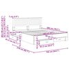 vidaXL Gultas rāmis ar atvilktni Melna 160 x 200 cm Inženierijas koks