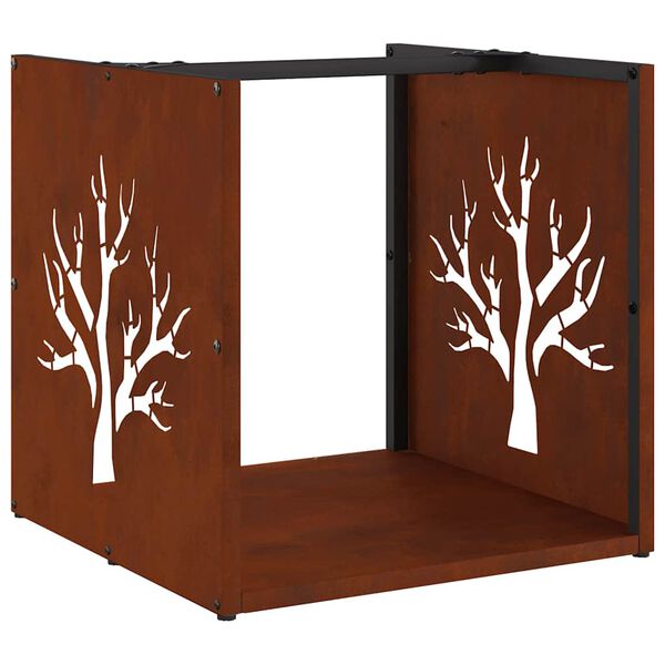 vidaXL Malkas plaukts 40x40x40 cm laikapstākļiem izturīgs tērauds