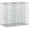 vidaXL Gabions pacelta gulta 90 x 50 x 80 cm Cinkota tērauda Sudraba